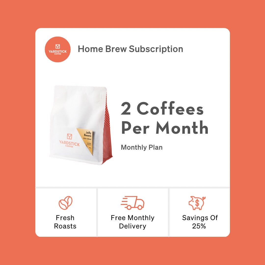 Home Brew Subscription: Monthly (2x 200g Filter Coffees Per Month)